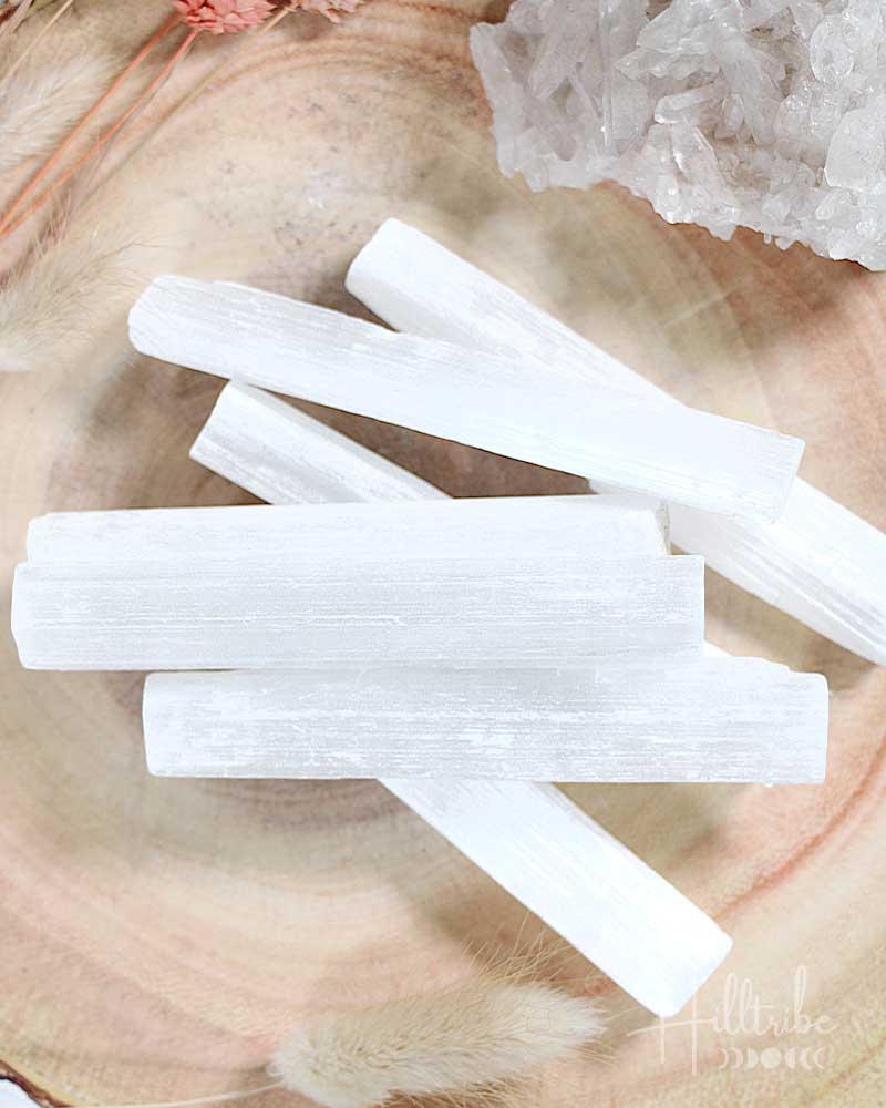 Natural Selenite Ruler Small from Hilltribe Ontario