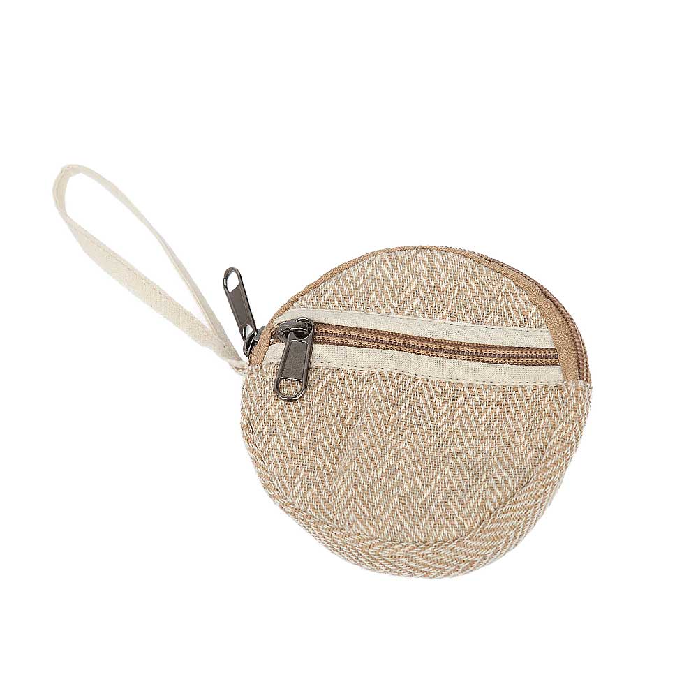 Natural Stripe Matchikada Coin Purse from Hilltribe Ontario