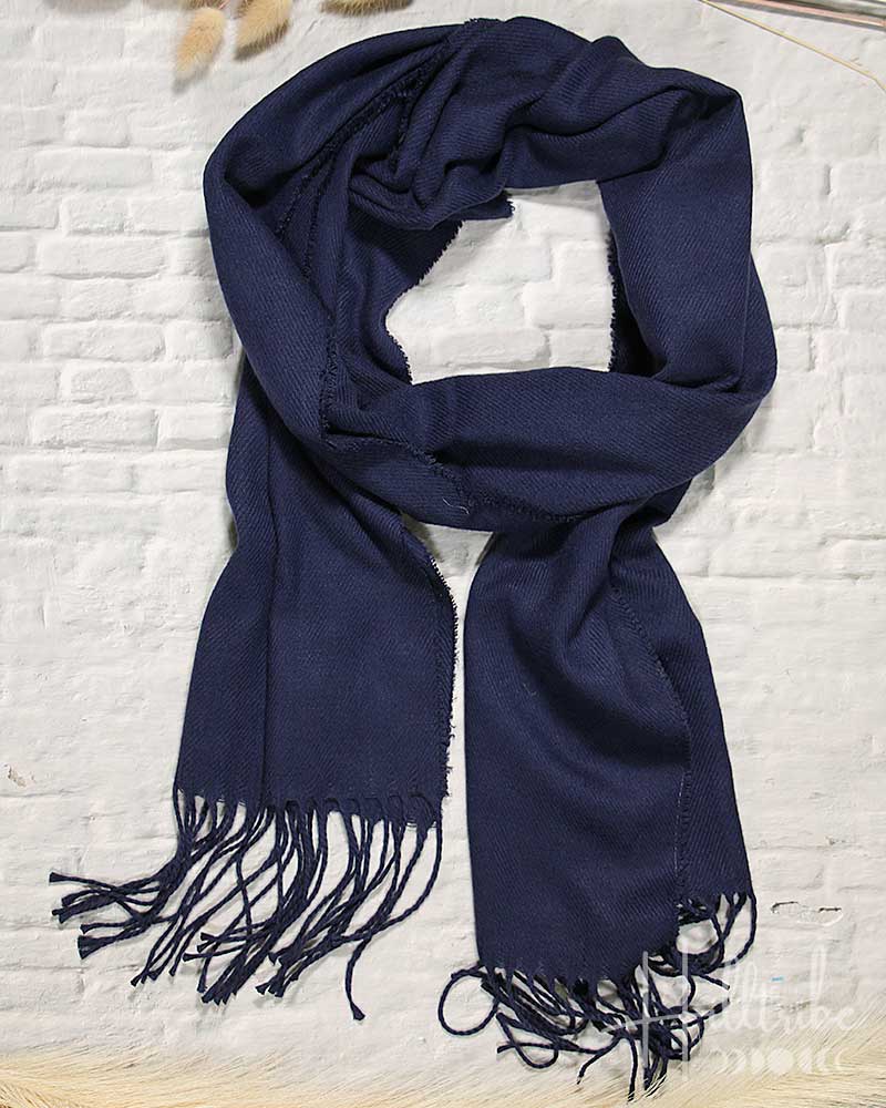 Navy Plush Pashmina from Hilltribe Ontario