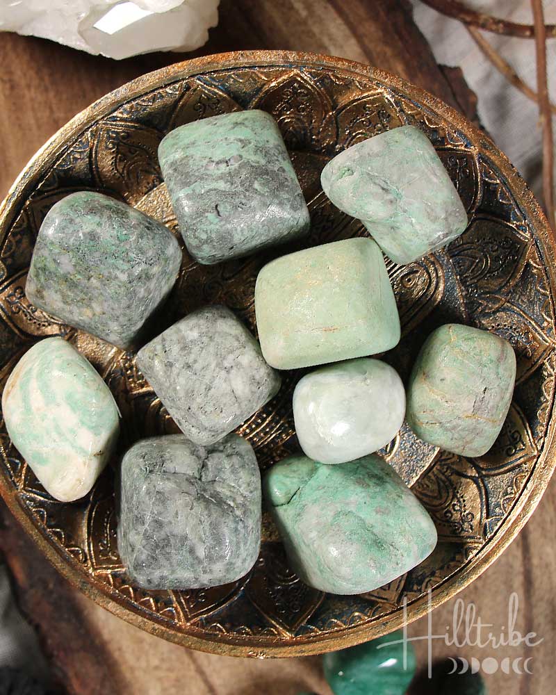 New Jade (Serpentine) Tumbled from Hilltribe Ontario