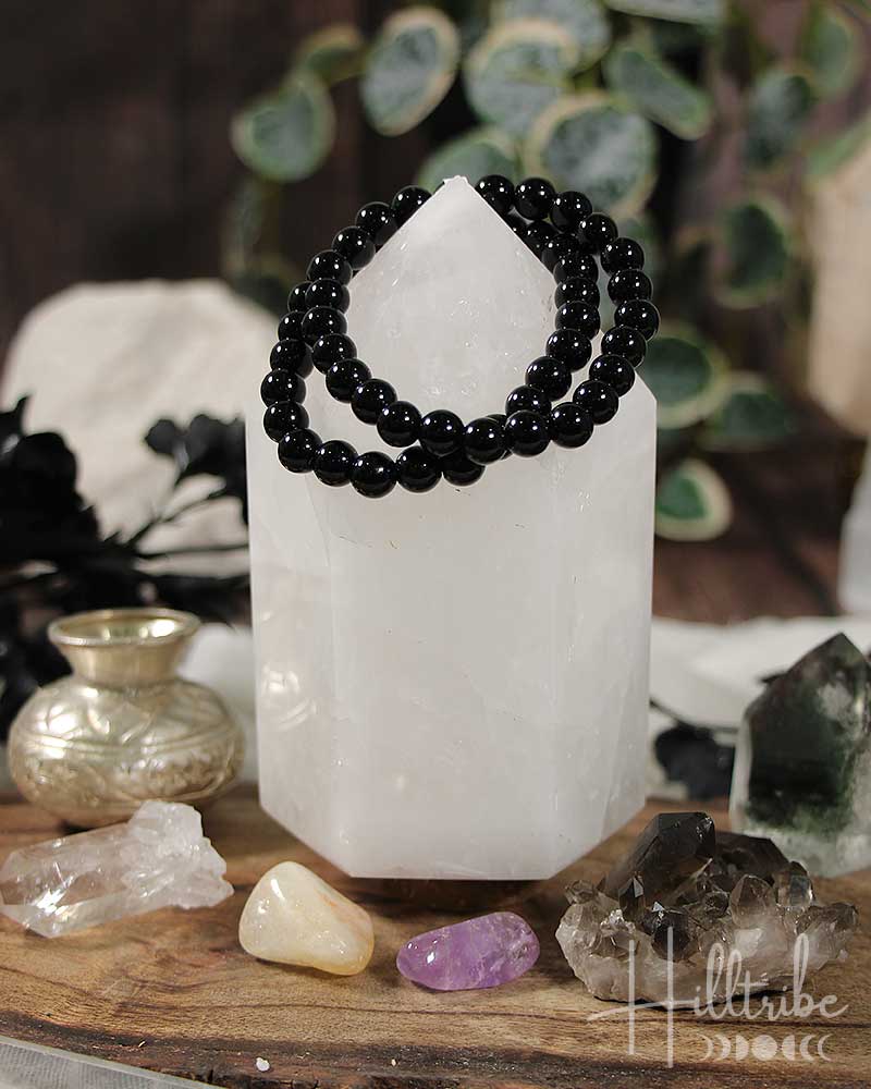 Obsidian Gemstone Power Bracelet 8mm from Hilltribe Ontario