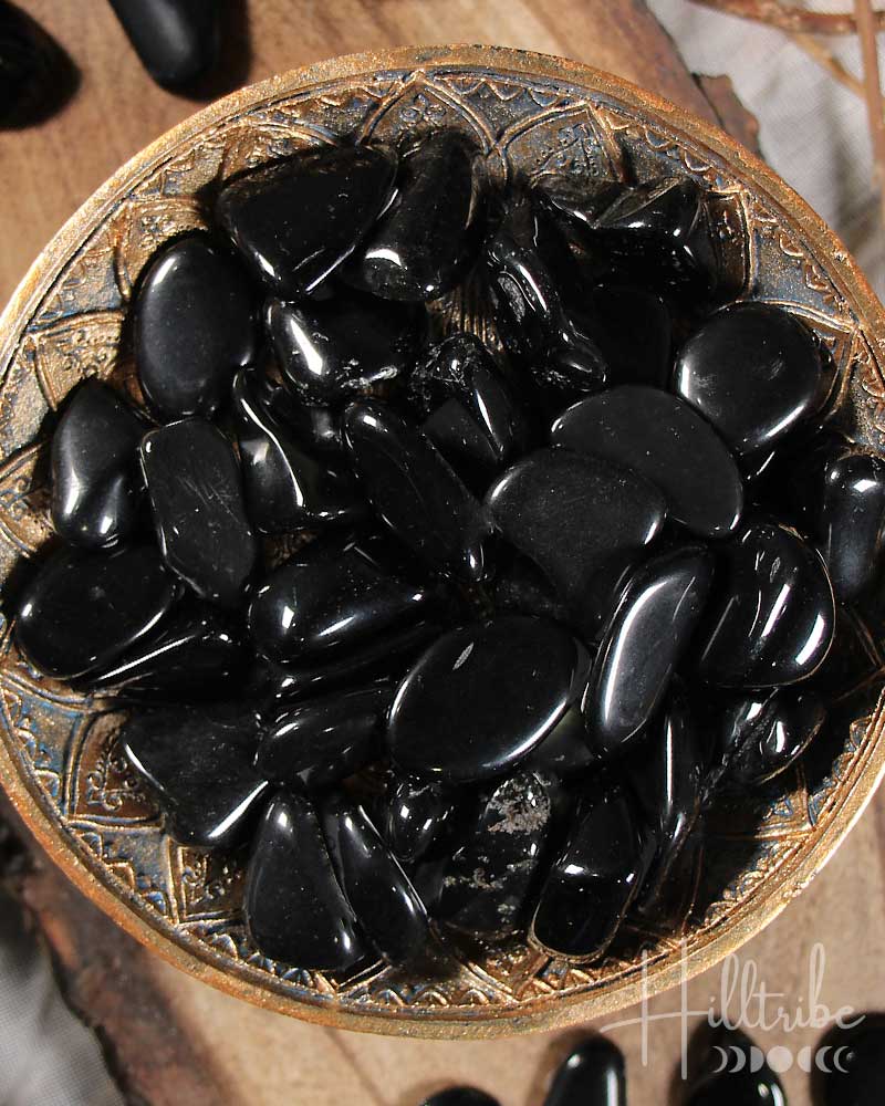Obsidian Tumbled from Hilltribe Ontario
