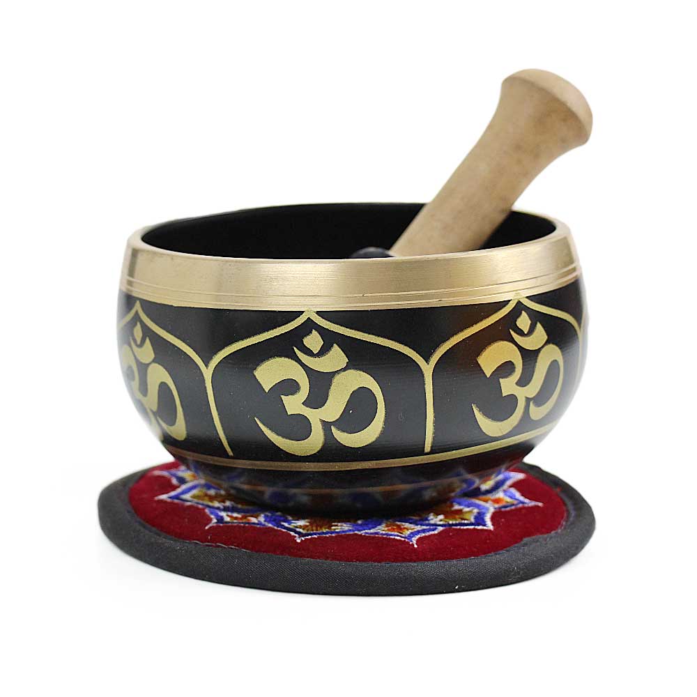 OHM Script Singing Bowl Gift Set Medium from Hilltribe Ontario
