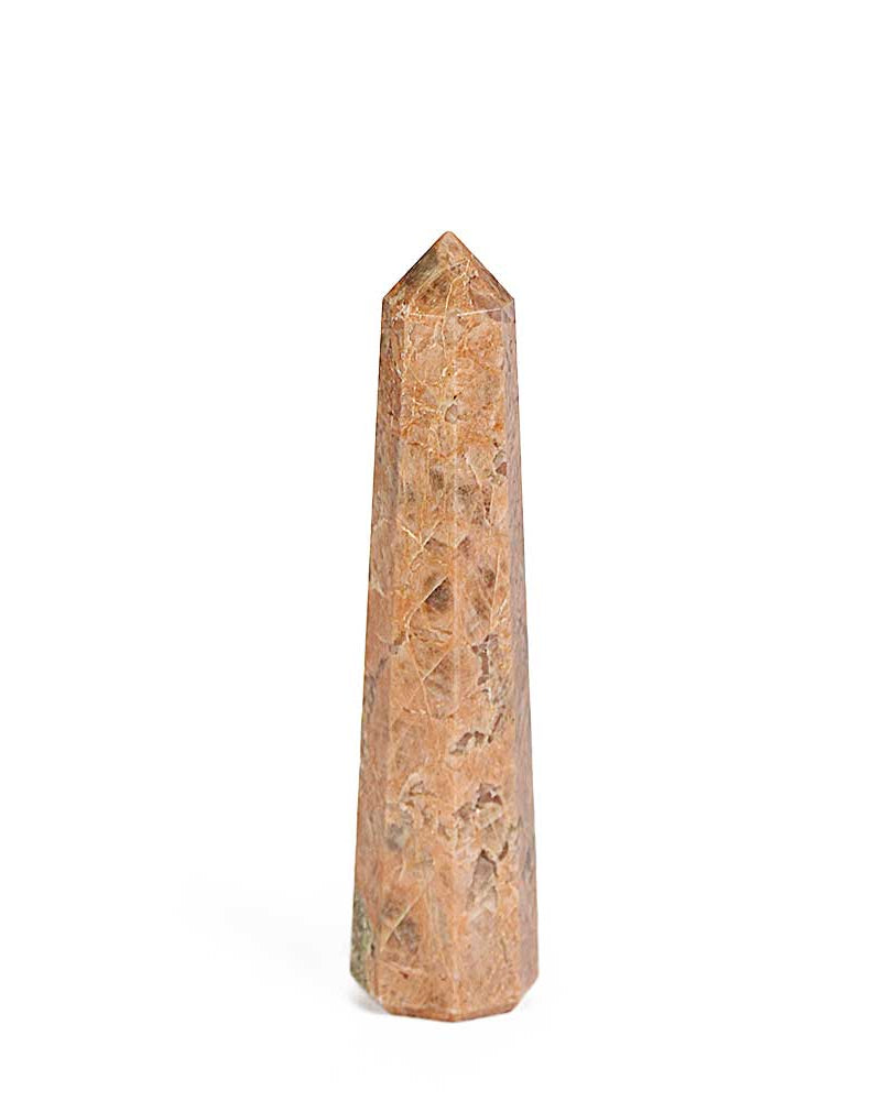 Peach Moonstone Obelisk from Hilltribe Ontario