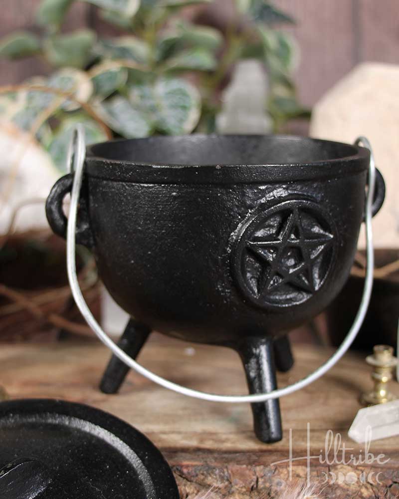Pentacle Cast Iron Cauldron 4.25" from Hilltribe Ontario