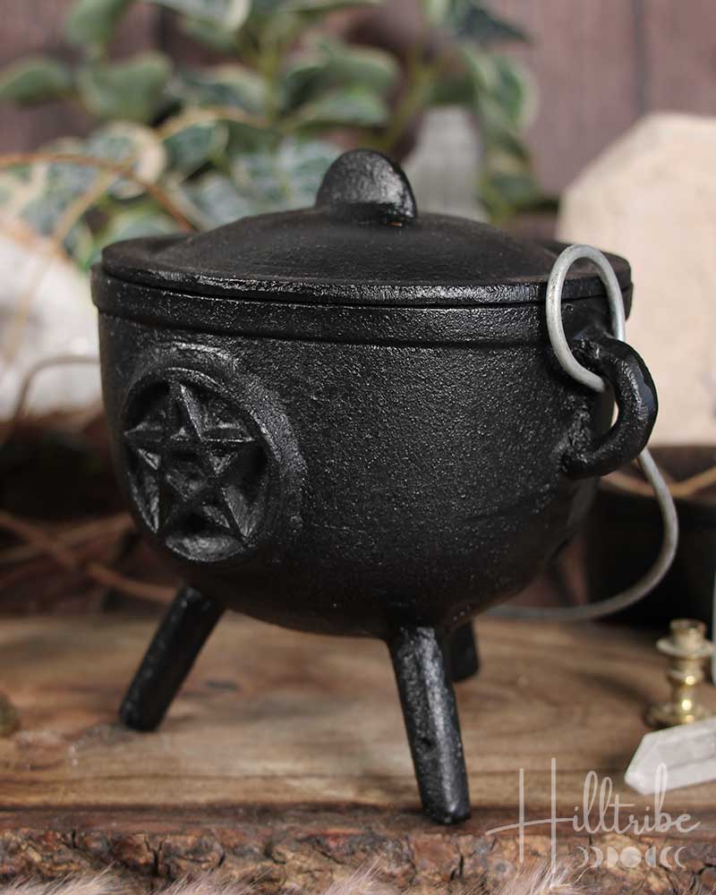 Pentacle Cast Iron Cauldron 4.25" from Hilltribe Ontario