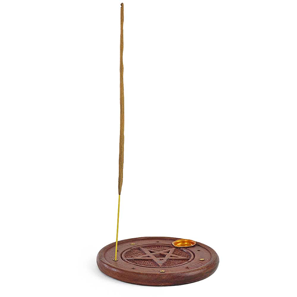 Pentacle Wood Incense Holder from Hilltribe Ontario