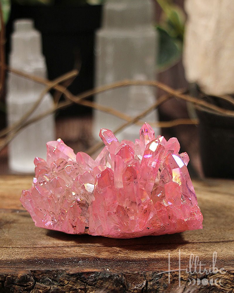 Pink Aura Quartz Cluster 1 from Hilltribe Ontario