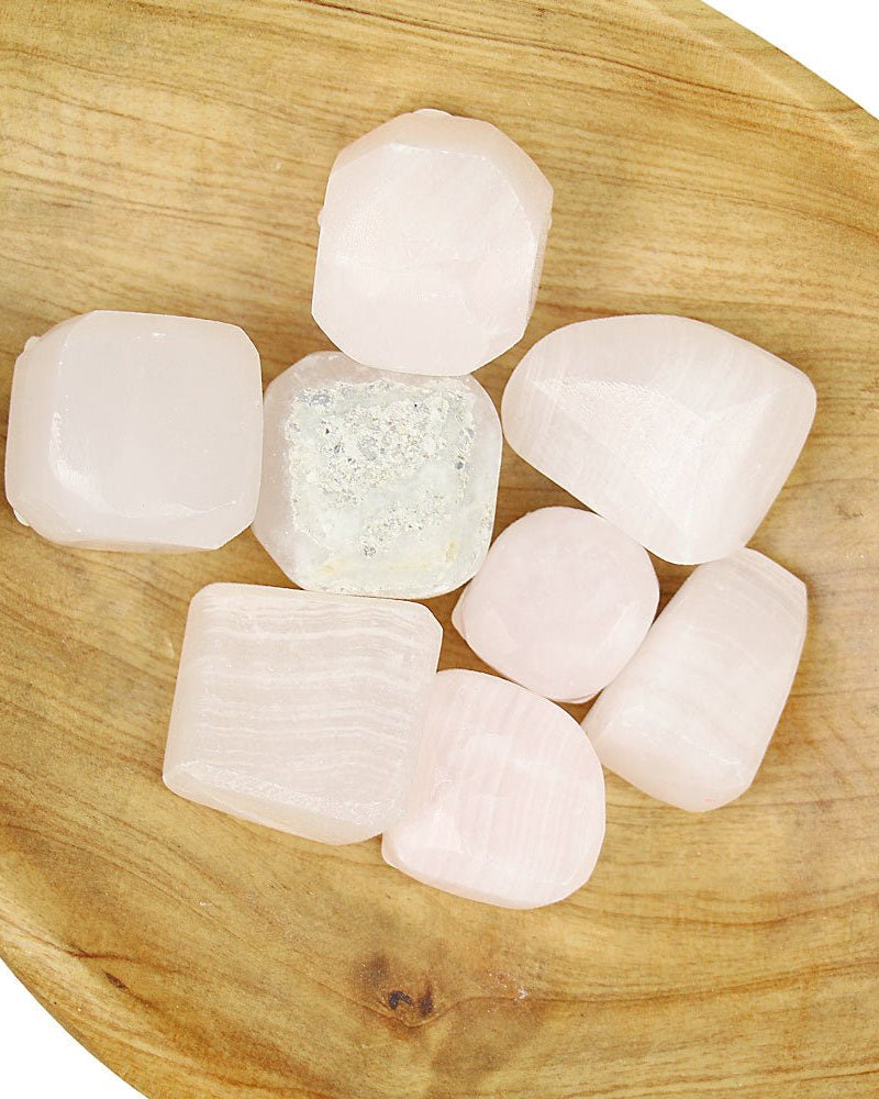 Pink Mangano Calcite Tumbled from Hilltribe Ontario