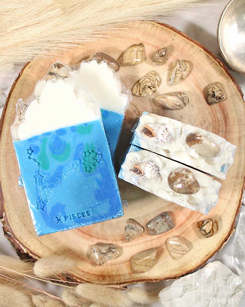 Pisces Crystal Zodiac Artisinal Handmade Soap from Hilltribe Ontario