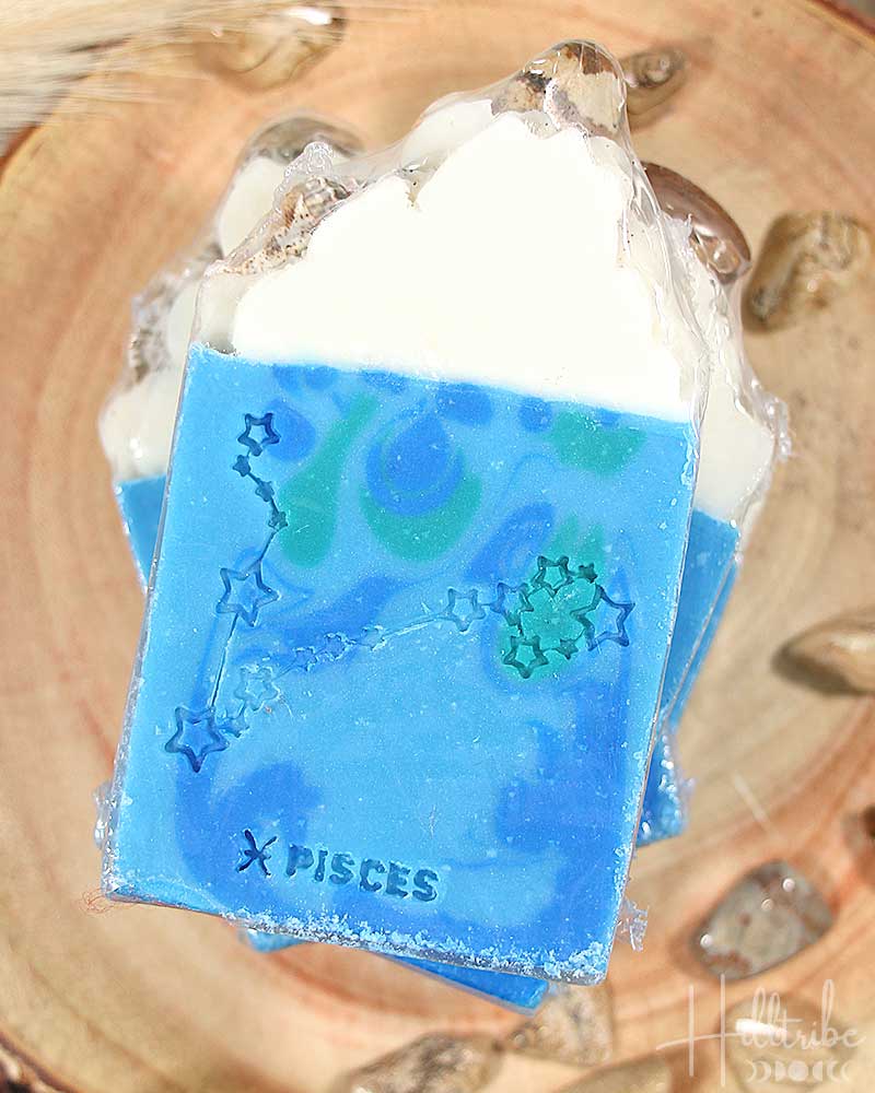 Pisces Crystal Zodiac Artisinal Handmade Soap from Hilltribe Ontario