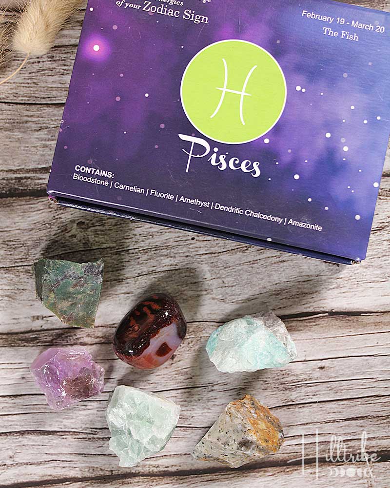 Pisces Zodiac Natural Crystal Kit from Hilltribe Ontario