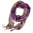 Purple Paisley Print Pashmina from Hilltribe Ontario