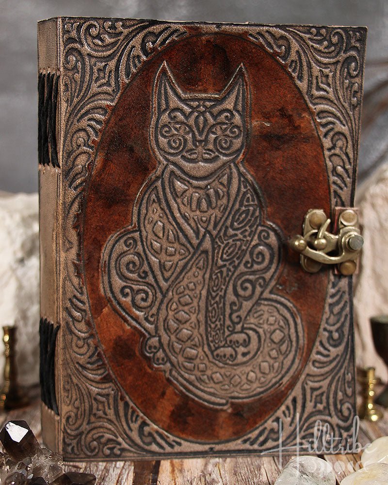 Purrfect Cat Leather Journal from Hilltribe Ontario