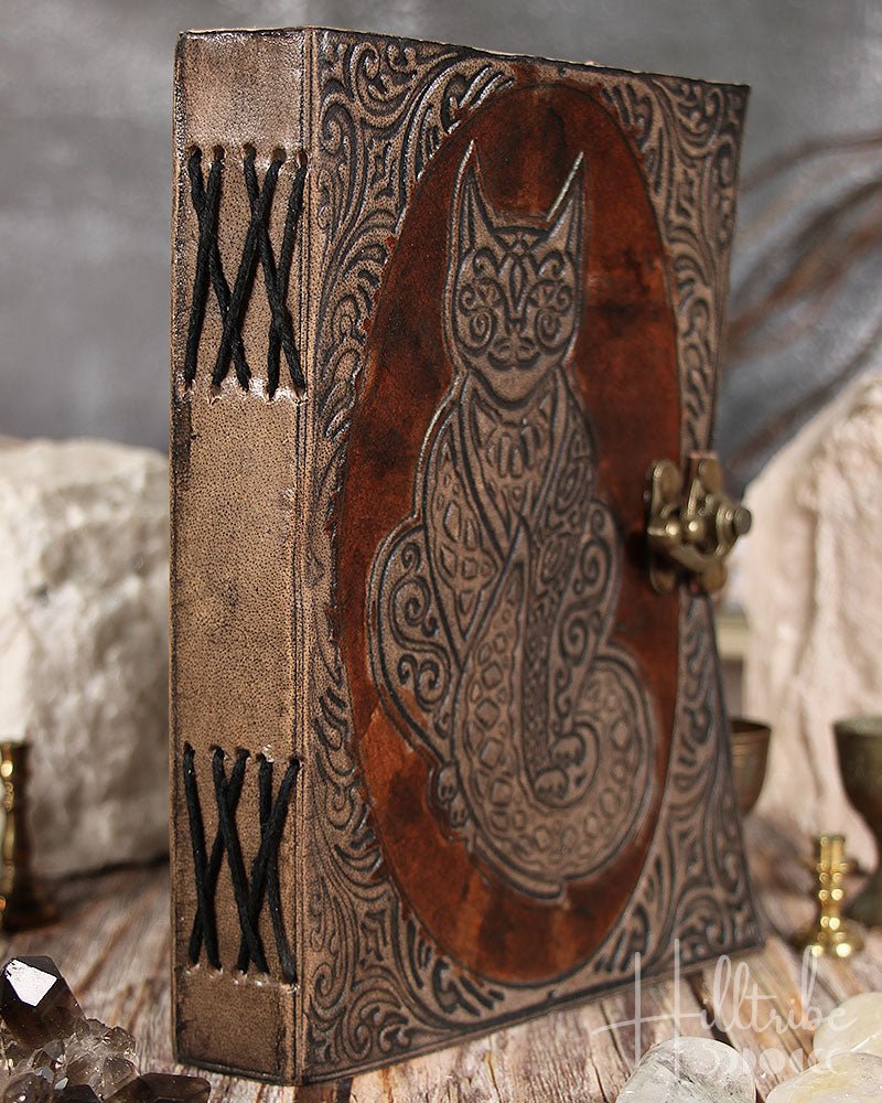 Purrfect Cat Leather Journal from Hilltribe Ontario