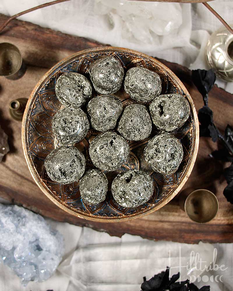 Pyrite Tumbled from Hilltribe Ontario