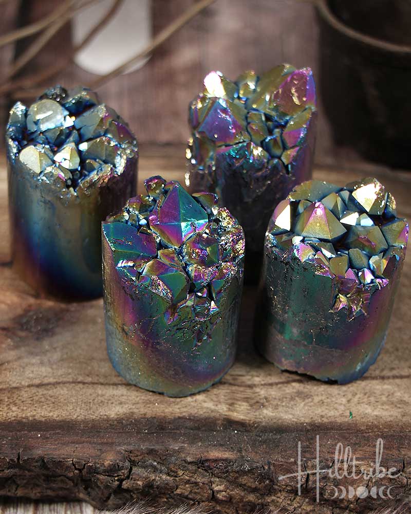 Rainbow Aura Amethyst Cylinder from Hilltribe Ontario