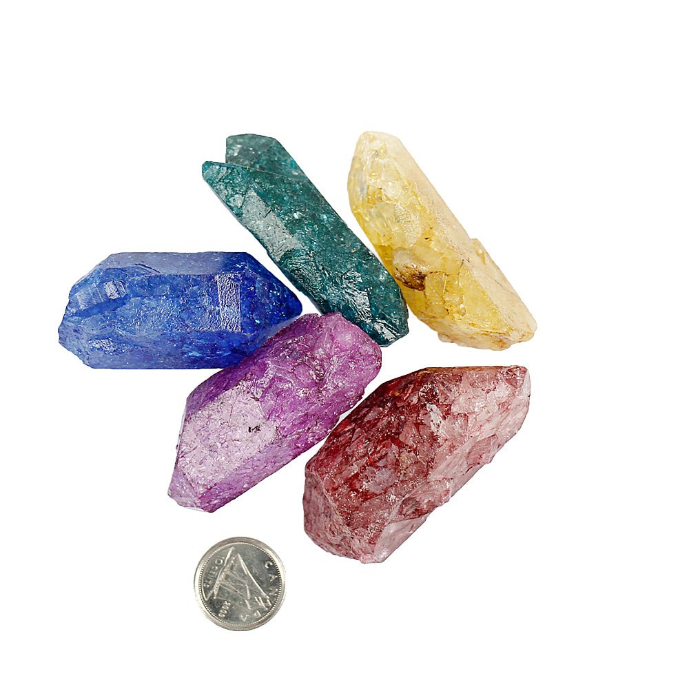 Rainbow Dyed Quartz Point from Hilltribe Ontario