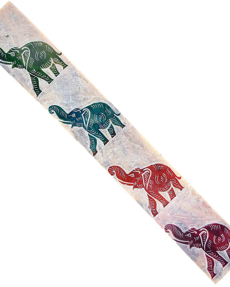 Rainbow Elephant Soapstone Incense Holder from Hilltribe Ontario