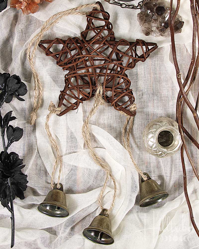 Rattan Star + Bell Protection Chime from Hilltribe Ontario