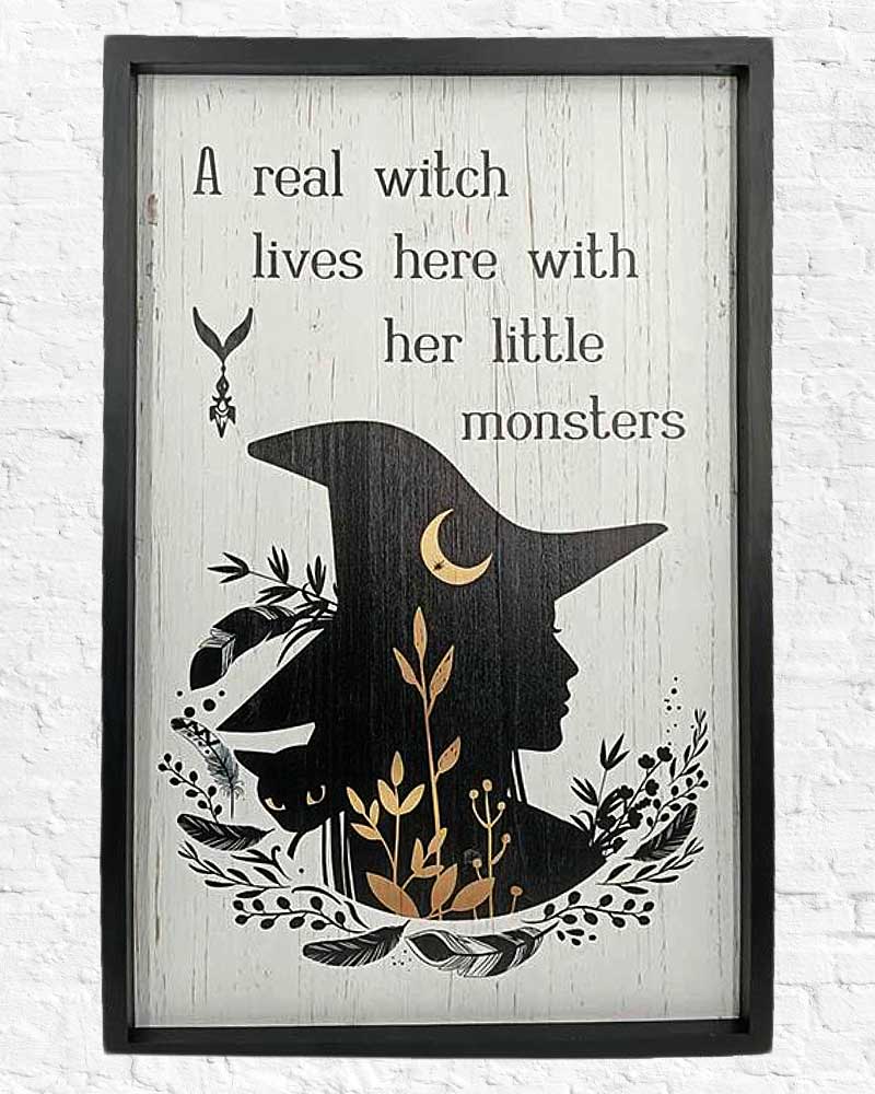 Real Witch Lives Here Sign from Hilltribe Ontario