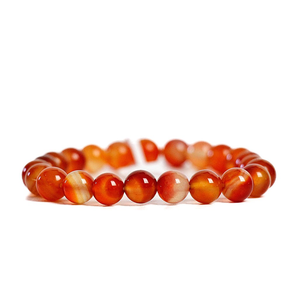 Red Agate Gemstone Power Bracelet 8mm from Hilltribe Ontario