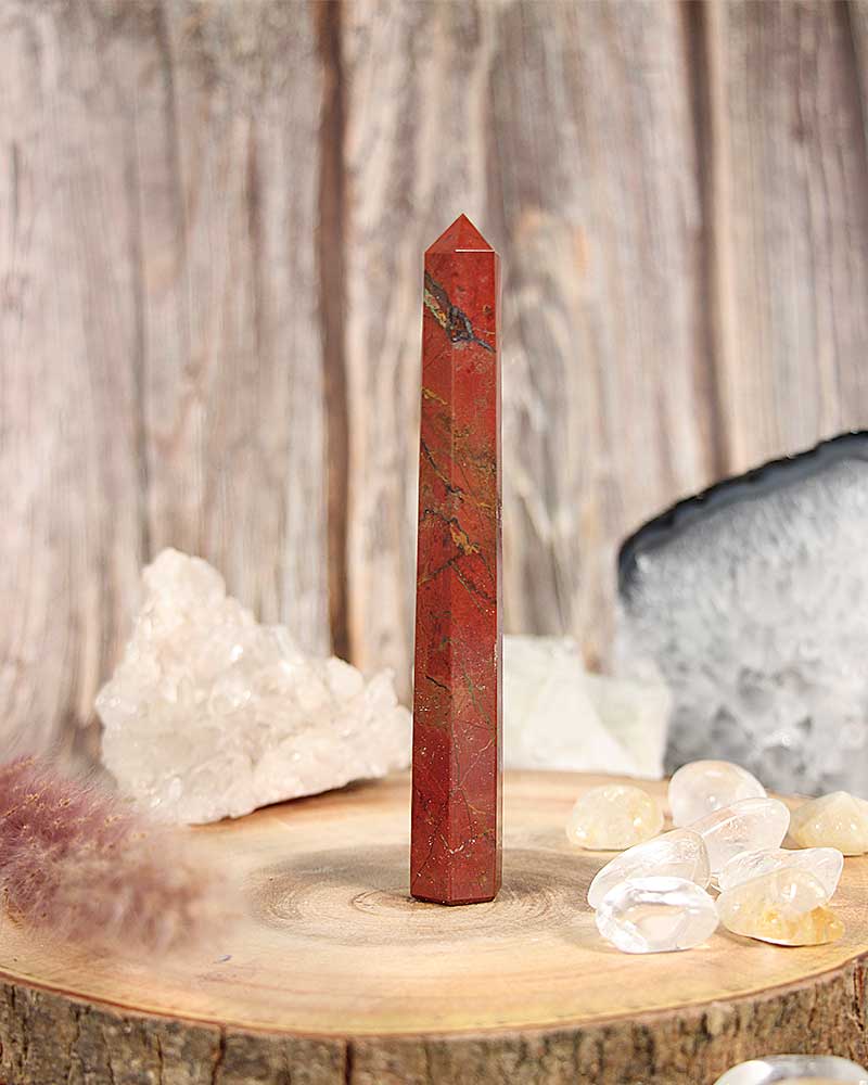 Red Jasper Obelisk from Hilltribe Ontario