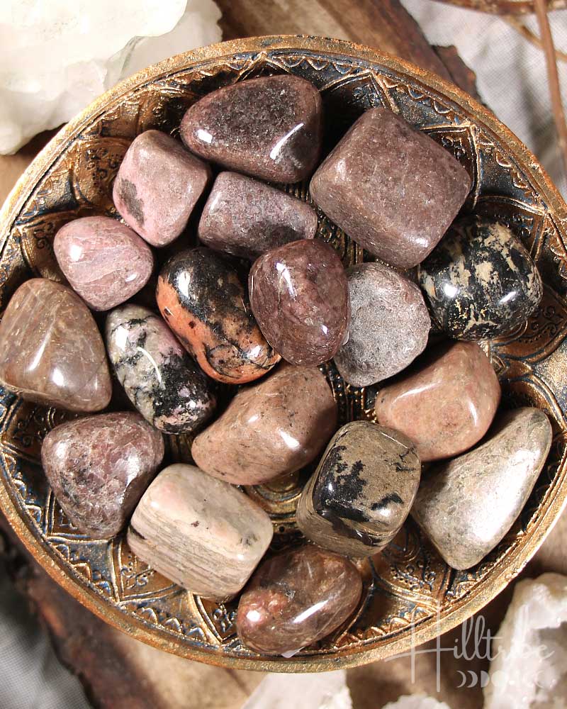 Rhodonite Tumbled from Hilltribe Ontario