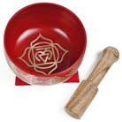 Root Chakra (Red) Singing Bowl Gift Set Medium from Hilltribe Ontario
