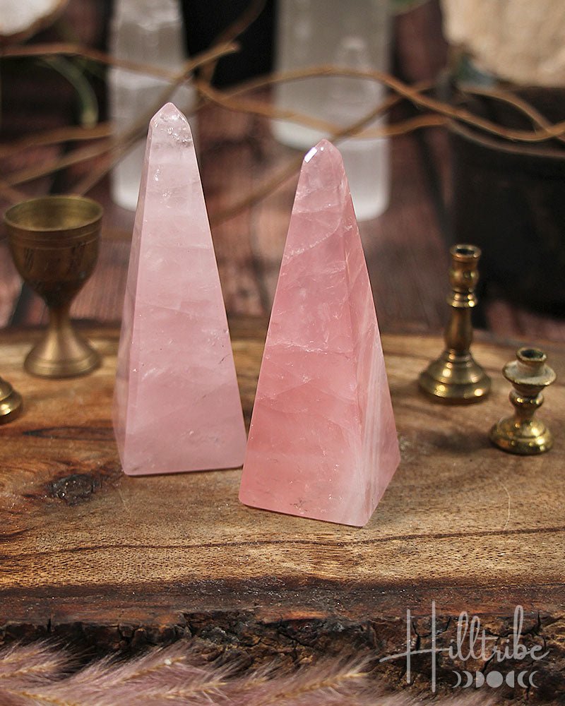 Rose Quartz Polished Point Tower from Hilltribe Ontario