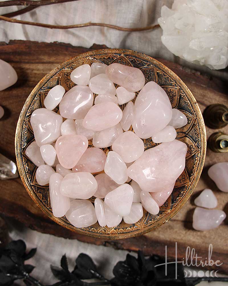 Rose Quartz Tumbled from Hilltribe Ontario