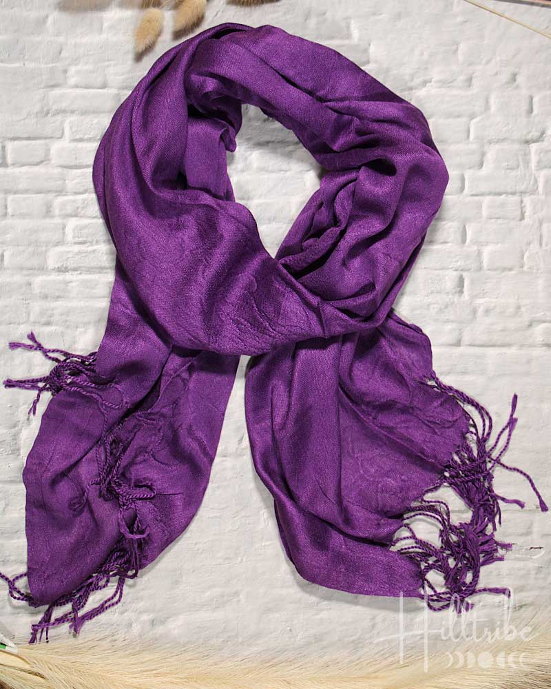 Royal Purple Silk Blend Pashmina from Hilltribe Ontario
