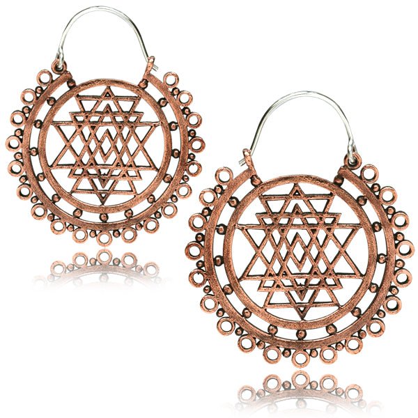 Sacred Symmetry Copper Earrings from Hilltribe Ontario