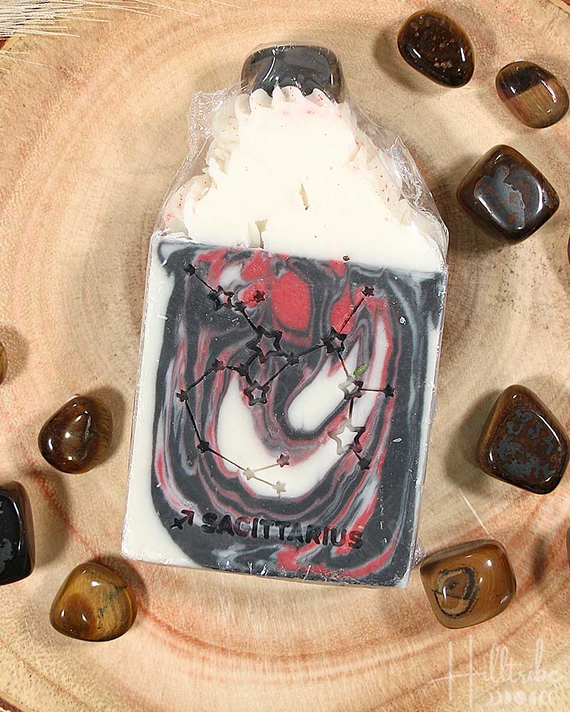 Sagittarius Crystal Zodiac Artisinal Handmade Soap from Hilltribe Ontario