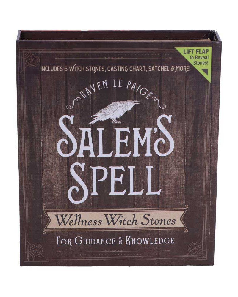 Salem's Spell Kit: Set of Six Witches Wellness Stones in Decorated Box from Hilltribe Ontario
