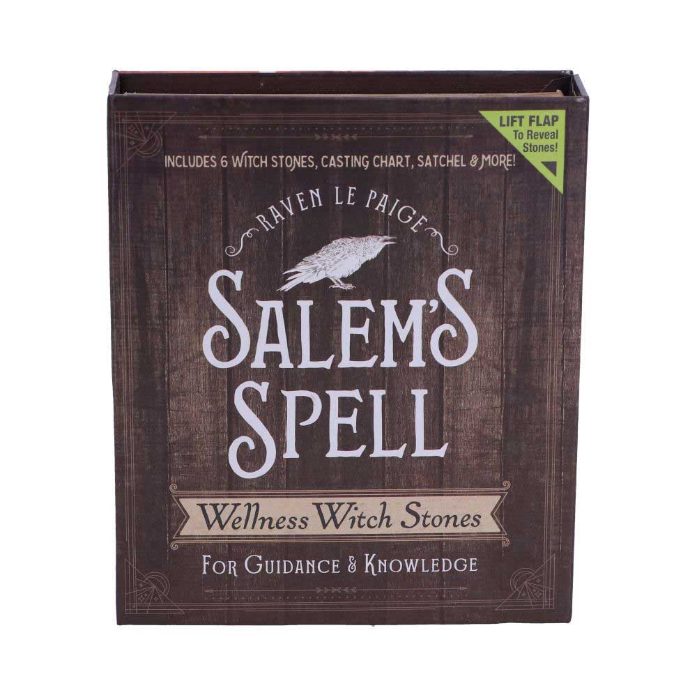Salem's Spell Kit: Set of Six Witches Wellness Stones in Decorated Box from Hilltribe Ontario