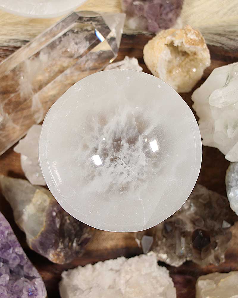 Selenite Charging Bowl 4" from Hilltribe Ontario