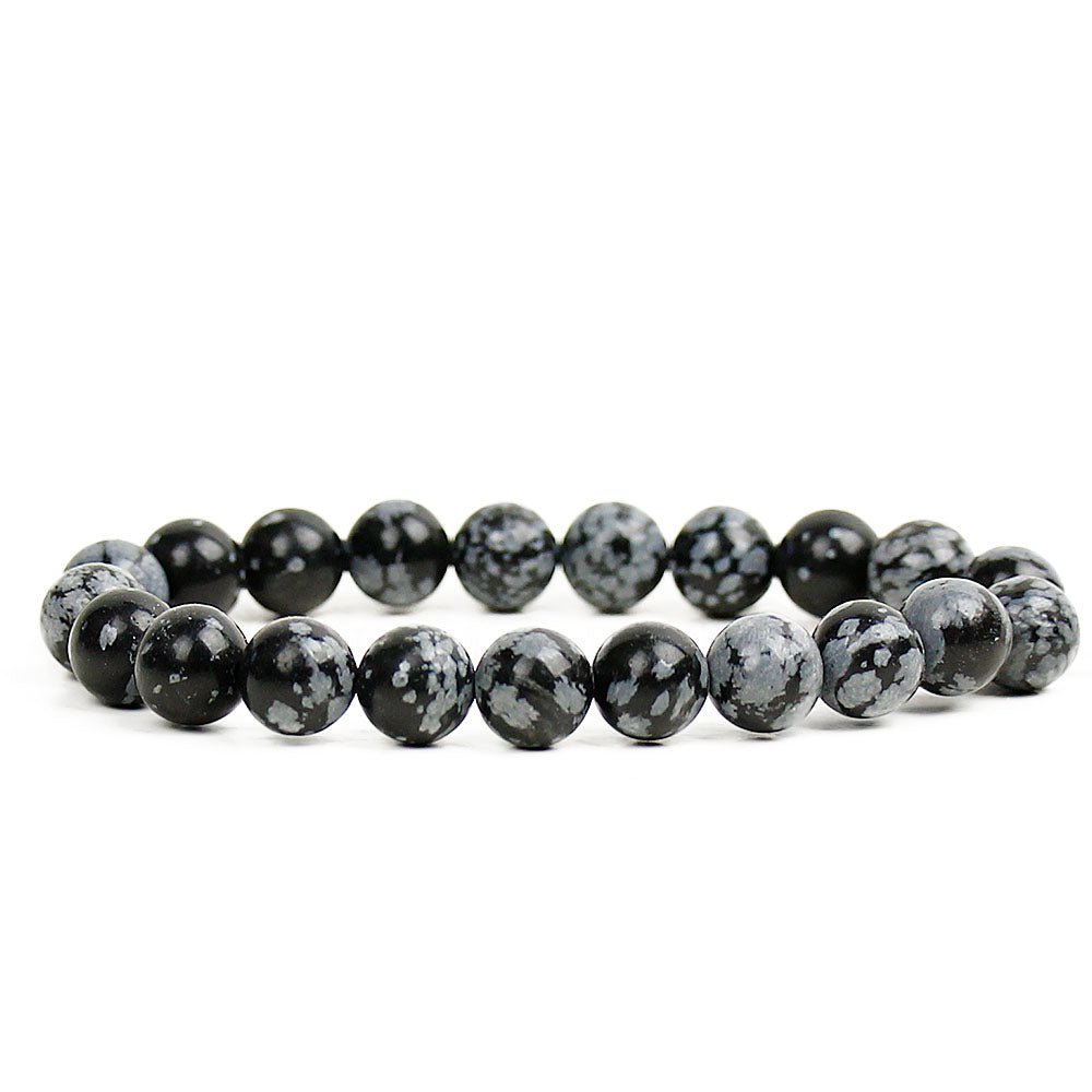 Snowflake Obsidian Gemstone Power Bracelet from Hilltribe Ontario