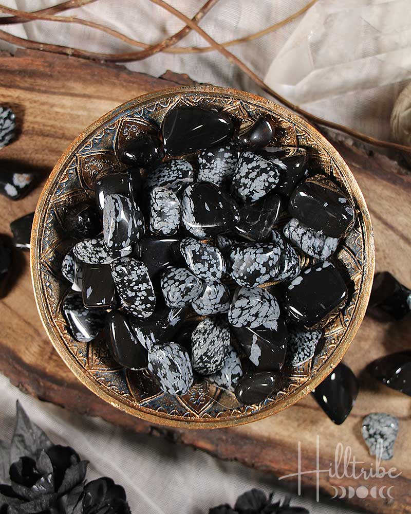 Snowflake Obsidian Tumbled from Hilltribe Ontario