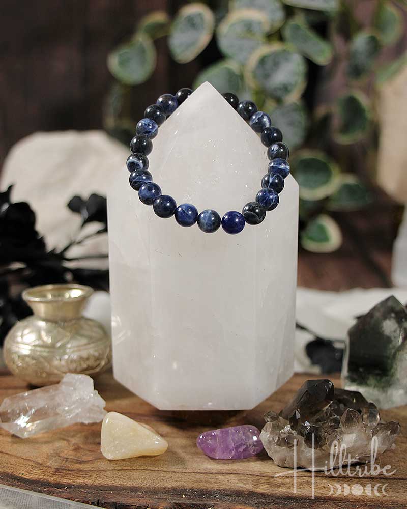 Sodalite Gemstone Power Bracelet 8mm from Hilltribe Ontario