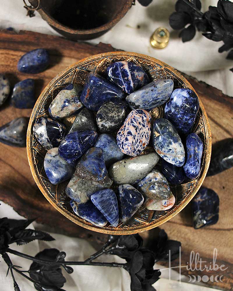 Sodalite Tumbled from Hilltribe Ontario