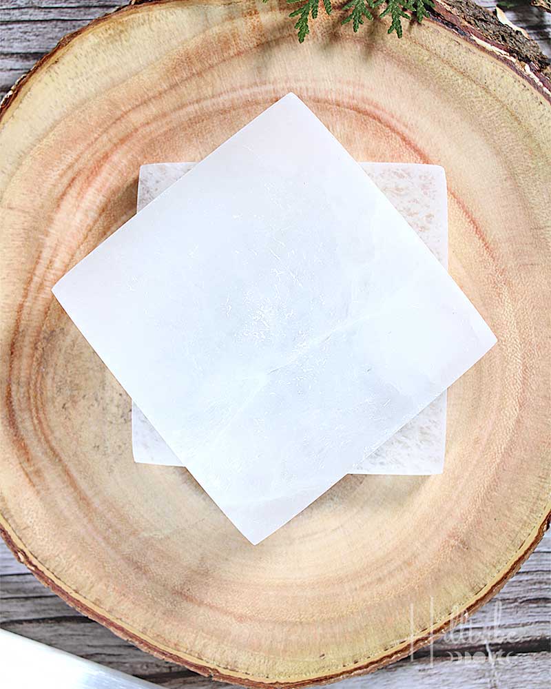 Square Selenite Charging Plate from Hilltribe Ontario