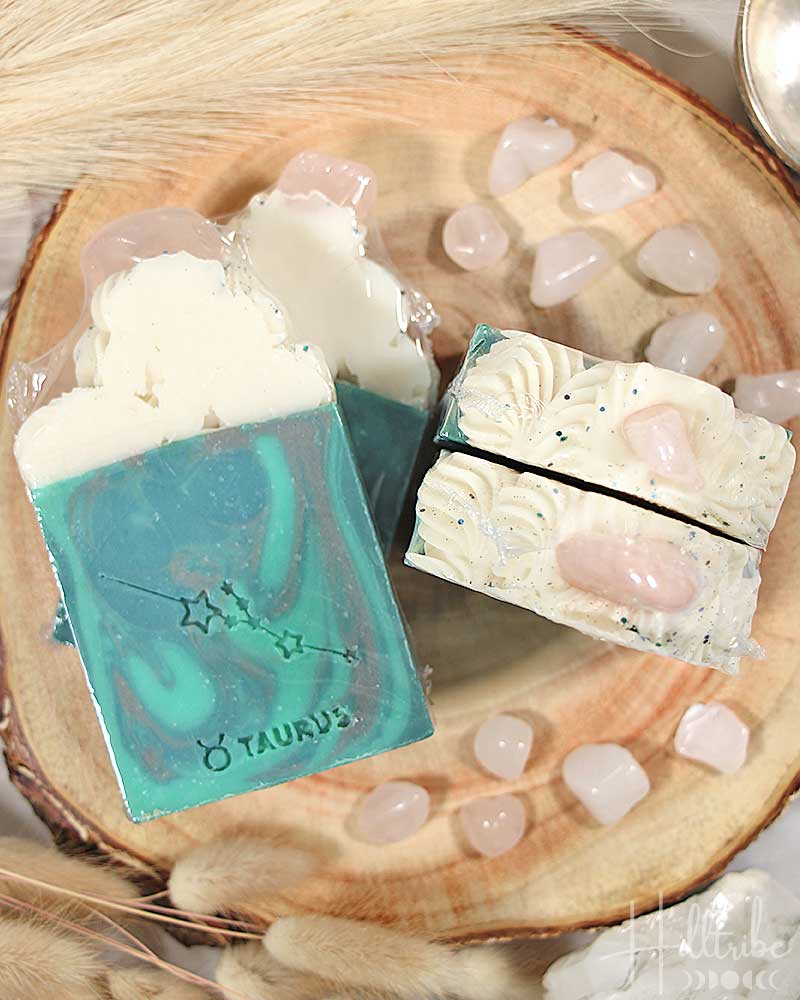 Taurus Crystal Zodiac Artisinal Handmade Soap from Hilltribe Ontario