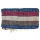 Teal & Burgundy Striped Shanti Shawl/Blanket Scarf from Hilltribe Ontario
