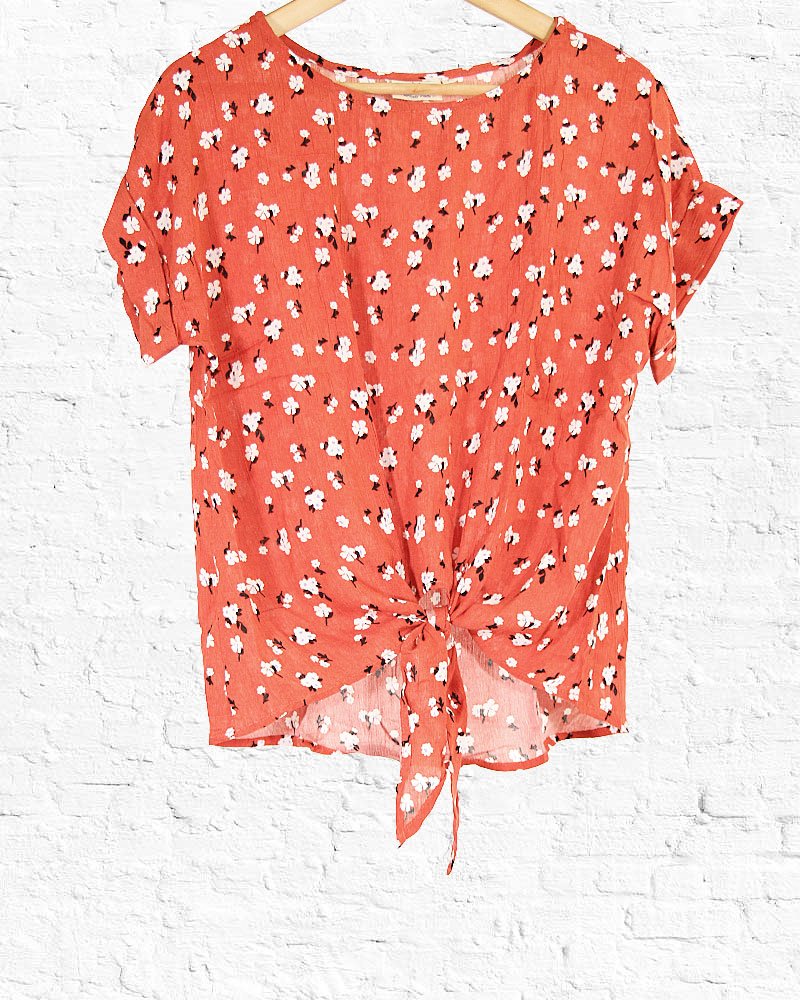 Terracotta Crepe Tie Top from Hilltribe Ontario