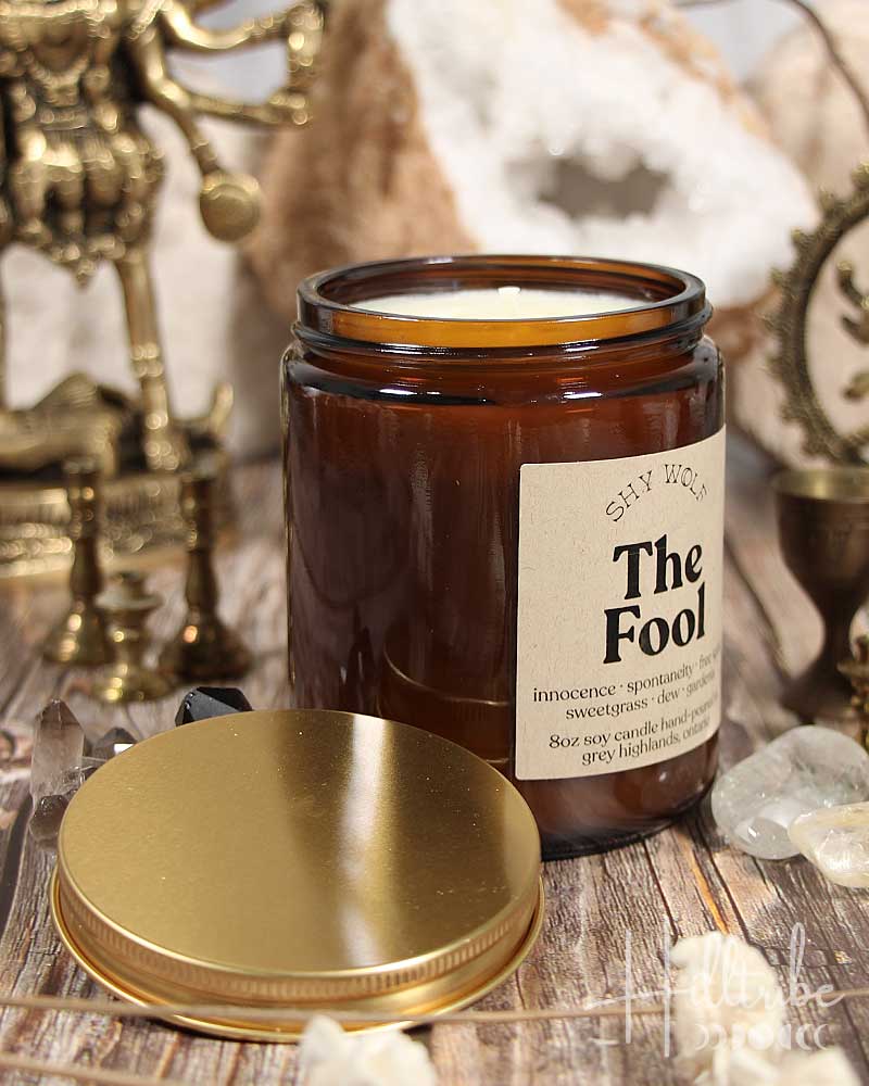 The Fool Shy Wolf Candle from Hilltribe Ontario