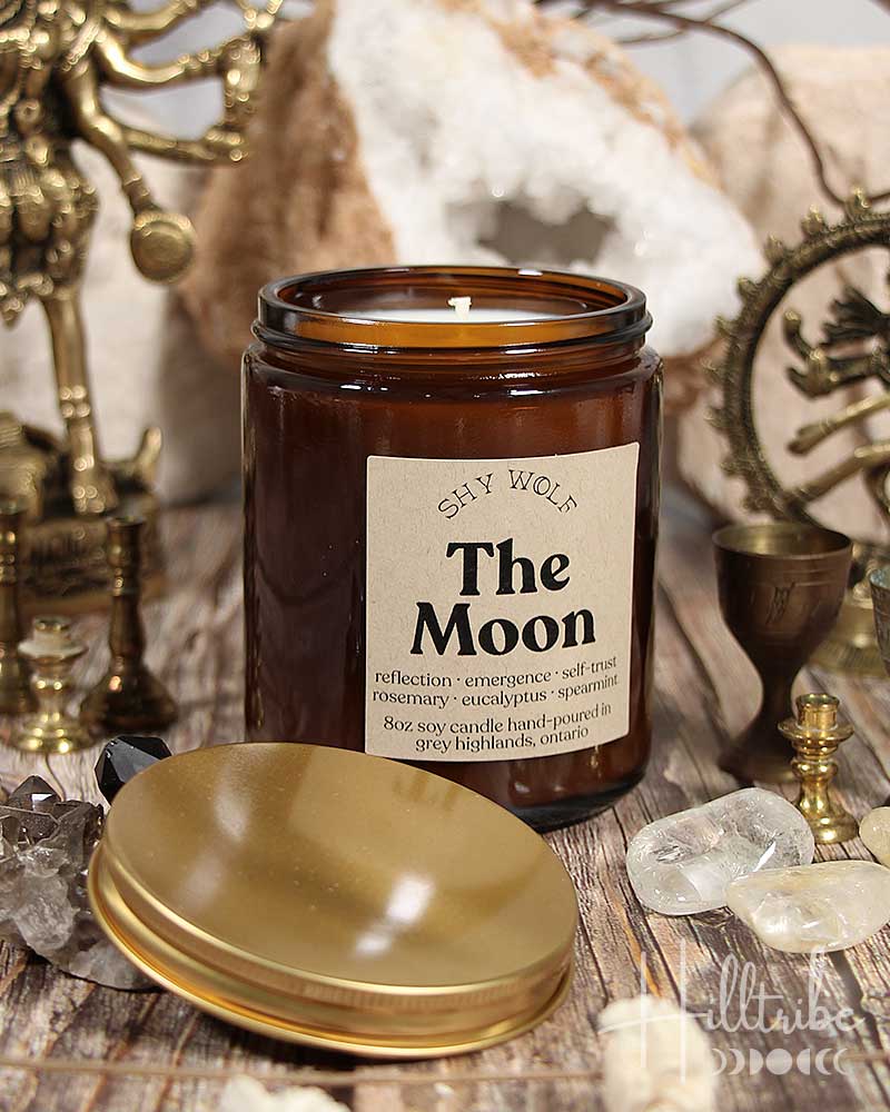 The Moon Shy Wolf Candle from Hilltribe Ontario