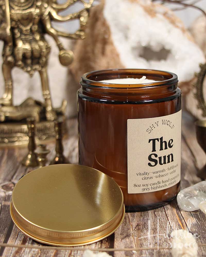 The Sun Shy Wolf Candle from Hilltribe Ontario
