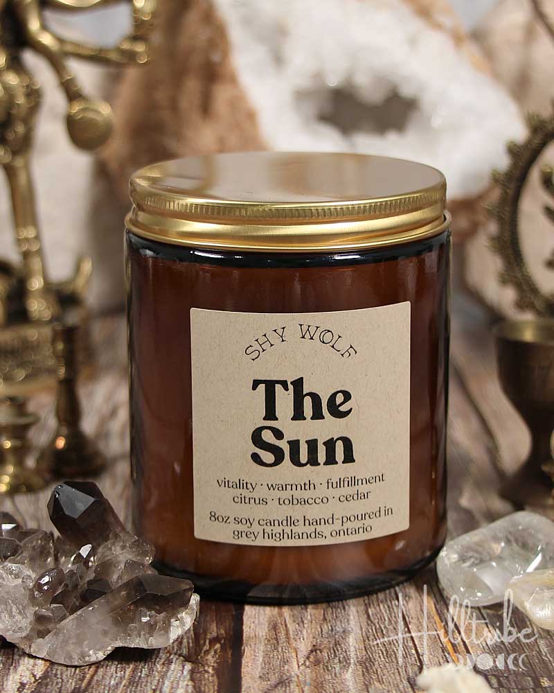 The Sun Shy Wolf Candle from Hilltribe Ontario