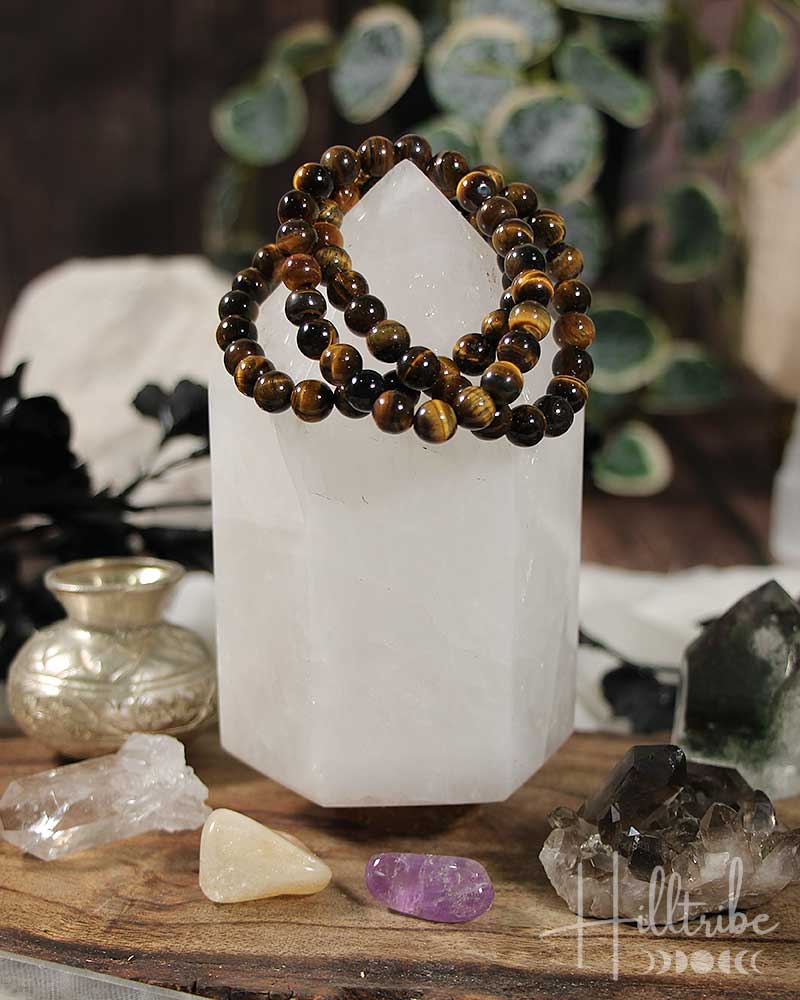 Tiger Eye Gemstone Power Bracelet 8mm from Hilltribe Ontario